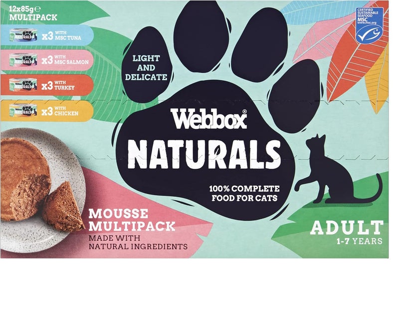 Webbox طعام القطط ويب بوكس ناتشورالز موس متعدد العبوات