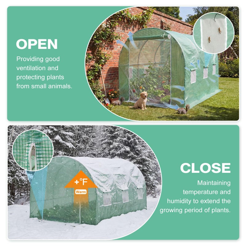 BPS Greenhouse Replacement Cover 20' x 10' x 7' Large Walk in Tunnel Outdoor Plant Gardening Greenhouse Cover (Frame NOT Included) - Image 5