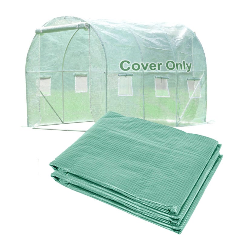 BPS Greenhouse Replacement Cover 20' x 10' x 7' Large Walk in Tunnel Outdoor Plant Gardening Greenhouse Cover (Frame NOT Included) - Image 1