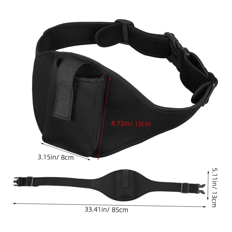 Adjustable Microphone Waist Belt Neoprene Carrier Front Pocket for Gym Yoga Outdoor Activities - Image 3