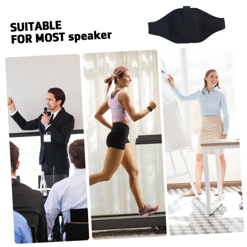 Adjustable Microphone Waist Belt Neoprene Carrier Front Pocket for Gym Yoga Outdoor Activities - Image 4