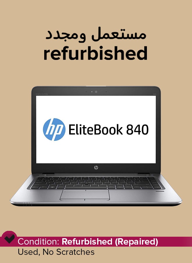 HP مستعمل ومجدد - لابتوب إتش بي إليت بوك ‏840 G3 بشاشة 14 بوصة ومعالج إنتل كور i5 / ذاكرة رام 8 جيجابايت/ محرك أقراص SSD سعة 256 جيجابايت/ بطاقة رسومات إنتل عالية الوضوح 520، بلون فضي فضي - Image 1