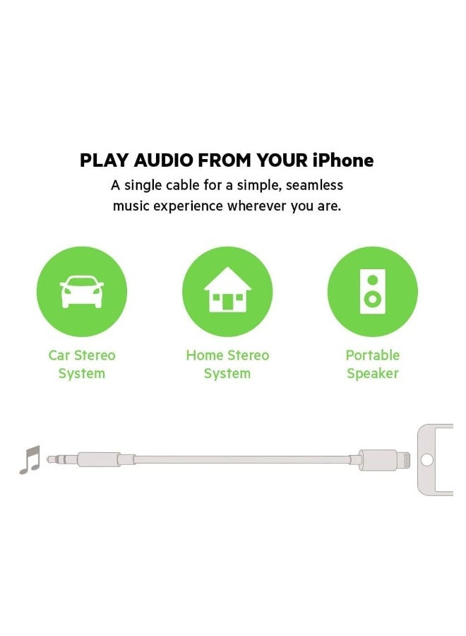 آیمی كابل صوت IMEE Plus IM-219 Lightning إلى AUX مقاس 3.5 مم (1 متر) - سلك مضفر من سبائك الألومنيوم، صوت ستيريو عالي الدقة، تصميم متين خالٍ من التشابك، متوافق مع أجهزة iPhone وiPad وiPod وأجهزة ستيريو السيارة ومكبرات الصوت وسماعات الرأس - Image 4