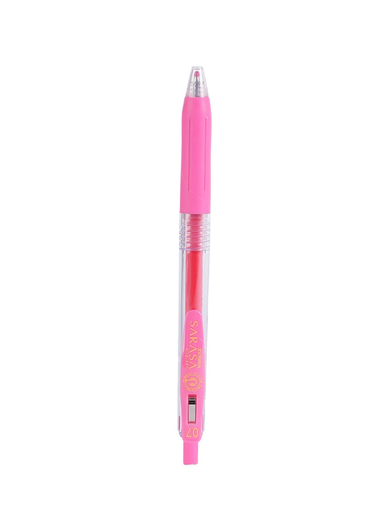 ZEBRA Sararsa Clip Pink Gel Pen 0.7mm, for Journaling , Sketching , Drawing , Note-Taking , Pack of 10 Pens - Image 2