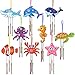 Fennoral 9 Pack Wind Chime Kit for Kids Make Your Own Ocean Animals Wind Chime Wooden Arts and Crafts for Girls Boys Ornaments DIY Coloring Sea Animals Craft for Art Activity Summer Party Decoration - Image 3
