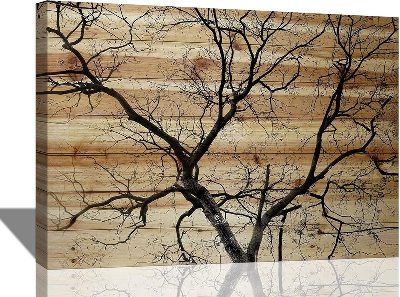 Tijuboni Rustic Tree Wall Art Canvas Print - Image 1