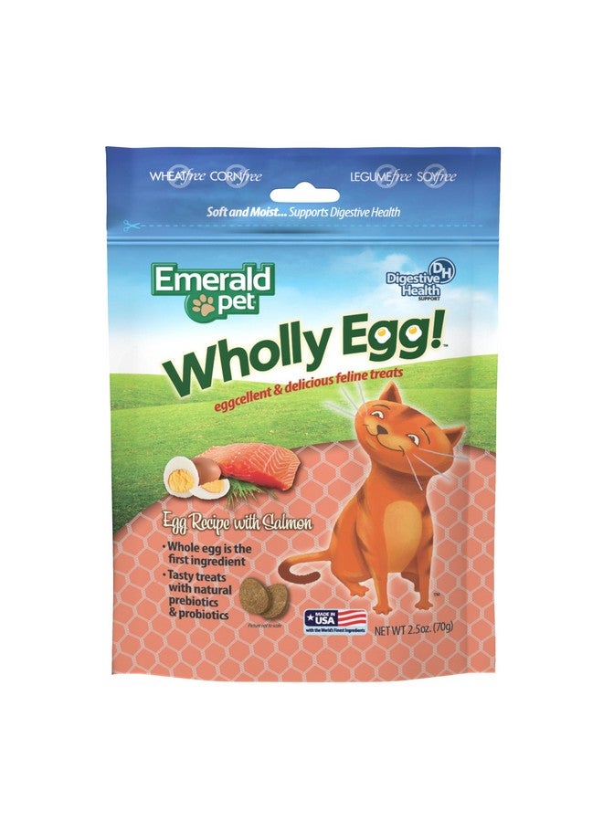 إميرالد بيت مكافآت القطط من إيميرالد بت، بيض كامل، لصحة الجهاز الهضمي - مكافآت ناعمة ورطبة لهضم صحي - بريبيوتيك وبروبيوتيك طبيعي لهضم القطط - مكافآت سمك السلمون، 2.5 أونصة - Image 1