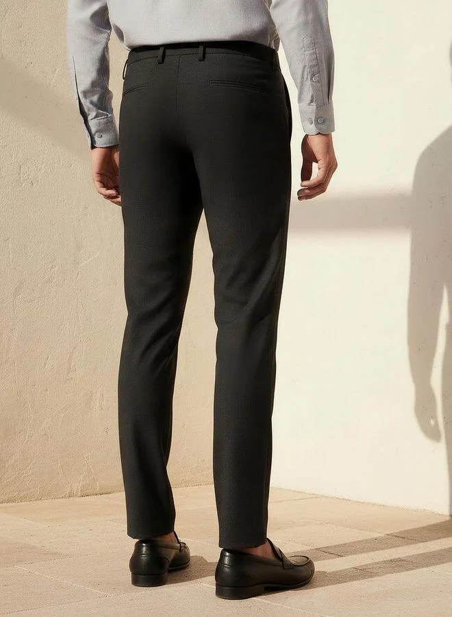Splash FAV ANTHRAZITE Slim Fit Flexi Waist Formal Trousers for Men | Best Price UAE
