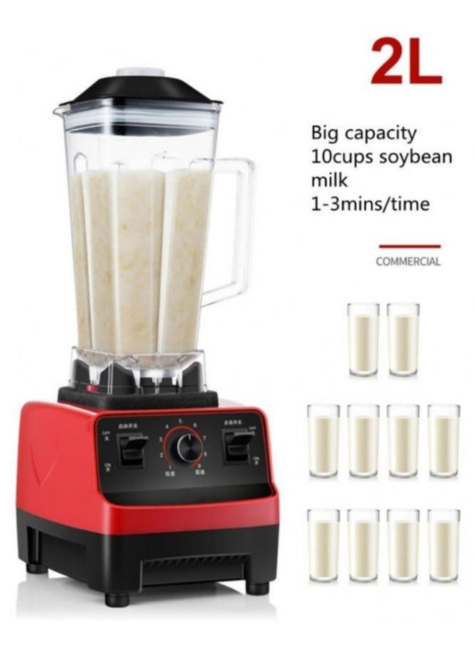 Microplus خلاط كهربائي تجاري 2 في 1 سعة 2.0 لتر قوي 5500 واط أحمر PS-4745 - Image 2