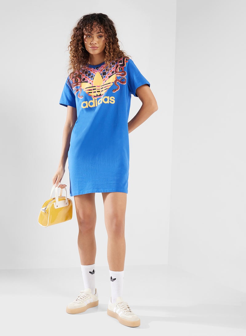 adidas Originals Graphic Print T-Shirt Dress - Image 1