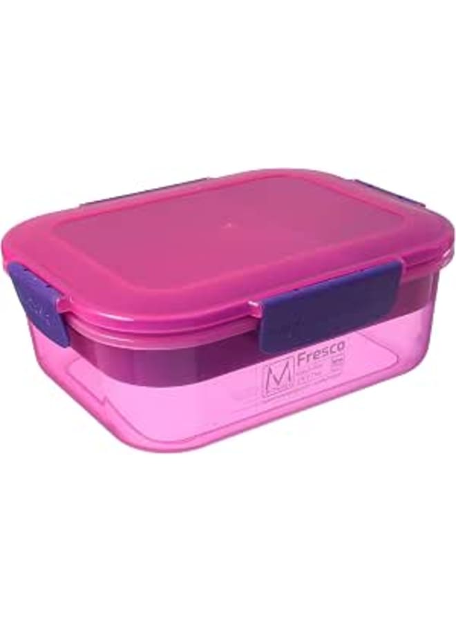 M design lunch box, 2.1 liter - pink and purple