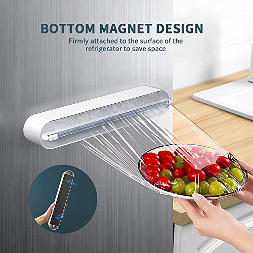 DriveLink Refillable Magnetic Plastic Wrap Dispenser With Slide Cutter, Sturdy Food Cling Film Cutter, Press and Seal Wrap, 12" x 328' Roll BPA Free - Image 3