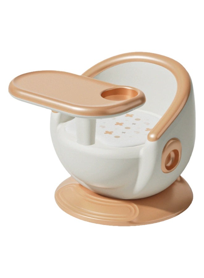 Multifunctional Baby High Chair, Children's Home Detachable Tray Low Seat, Infant Small Stool with Silver Silent Cushion, Transparent Tray, Includes One Spare Soft Cushion. - Image 3