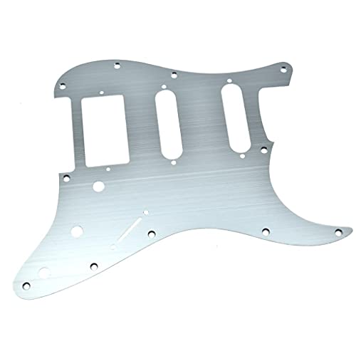 KAISH 11 Hole Metal Aluminum Anodized Modern Style STStrat HSS Pickguard Guitar Pick Guard Scratch Plate for USAMexico StratocasterStrat Silver - Image 1