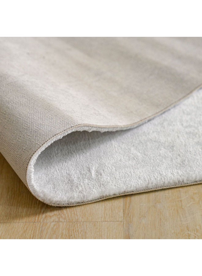 DANUBE HOME Galeria Lux Modern Rug | Washable Modern Rugs Style | Polypropylene + Polyester Area Rug Floor Covering | Indoor Carpet For Living Room Dining Bedroom 200x300cm-Grey White-231300472303 - Image 5