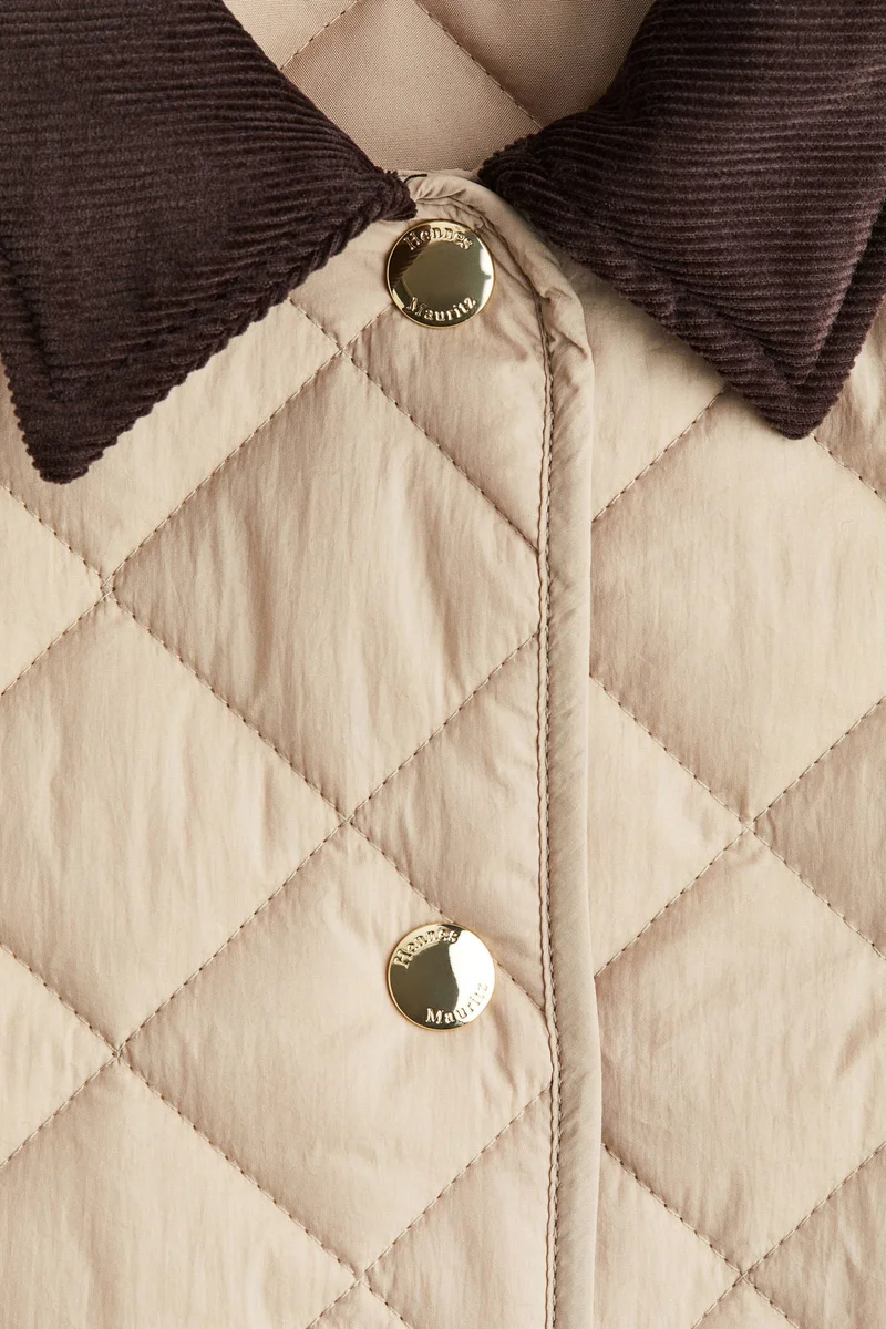 H&M Quilted corduroy-collar jacket