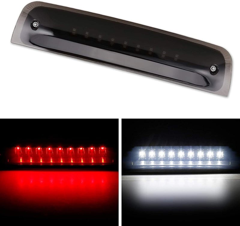 BORDAN LED Third Brake Light for Dodge Ram 1500/2500/3500 (2009-2017) - White & Red Smoke Lens - Image 1