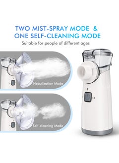 LOVNOV Portable Mesh Nebulizer - Ultrasonic Nebulizers Cool Mist Steam Inhaler, USB/Battery Operated Nebulizer Machine for Home Office Travel Use  - Image 4