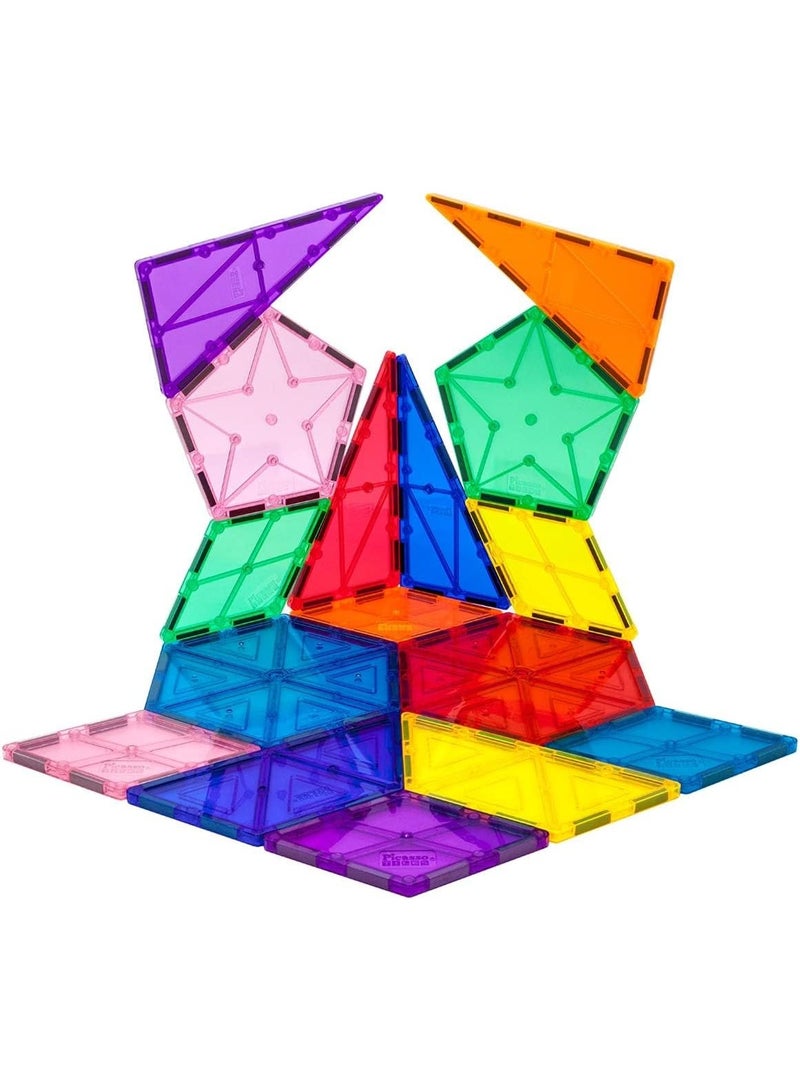 PicassoTiles بلاط بيكاسو المغناطيسي 3D هندسة 16 قطعة | كتل بناء | ألعاب STEM | مجموعة ألعاب تعليمية | كتل تكديس | مجموعة بناء للأطفال لتطوير الدماغ - Image 3