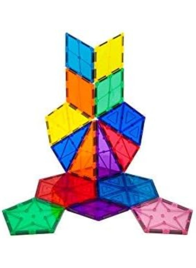 PicassoTiles بلاط بيكاسو المغناطيسي 3D هندسة 16 قطعة | كتل بناء | ألعاب STEM | مجموعة ألعاب تعليمية | كتل تكديس | مجموعة بناء للأطفال لتطوير الدماغ - Image 5