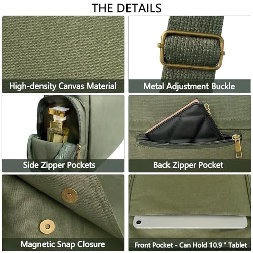 VODIU Personalized Pattern Messenger Bag Cute Canvas Crossbody Bags for Women/Men Shoulder Handbags Hobo Purses with Pockets - Image 5