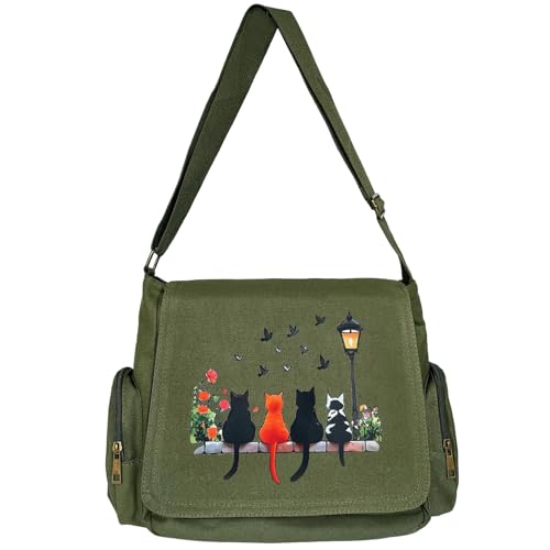 VODIU Personalized Pattern Messenger Bag Cute Canvas Crossbody Bags for Women/Men Shoulder Handbags Hobo Purses with Pockets - Image 1