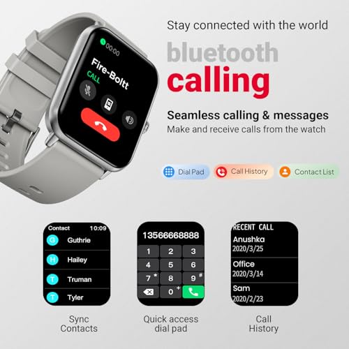 Fire-Boltt Ninja Call Pro Plus 46.48mm (1.83 inch) Smart Watch with Bluetooth Calling, AI Voice Assistance, 120 Sports Modes IP67 Rating, 240 * 280 Pixel High Resolution (Grey) - Image 3