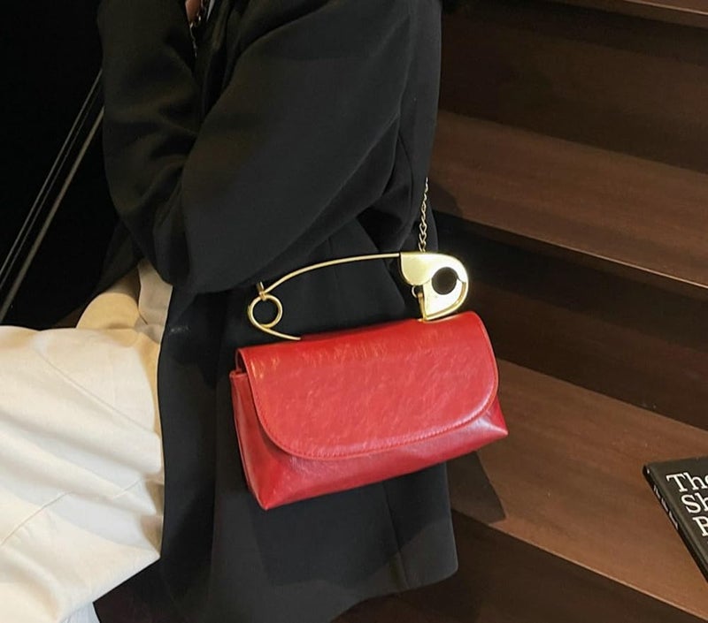 Hzxsny 2025 Trendy Tote Bag Womens Paper Clip Small Top Handle Purse Hobo Clutch Faux Leather Crossbody Bag Shoulder Handbag Purse - Image 4