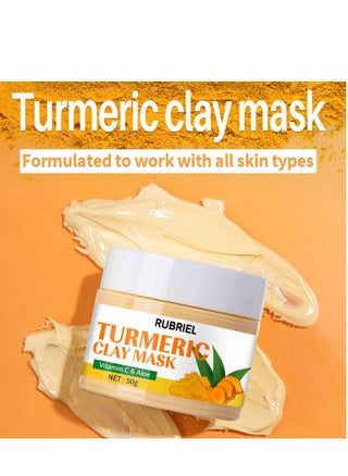 Turmeric Clay Mask,With Vitamin C& Aloe,Skin Looks Visibly Brightened,Brightens Skin,Removes Acne, Whitening, Lightening Spots 50g - pzsku/Z0211E28F941165709C73Z/45/_/1719131420/5ea5e414-8615-4c6b-a280-83d7647e3837