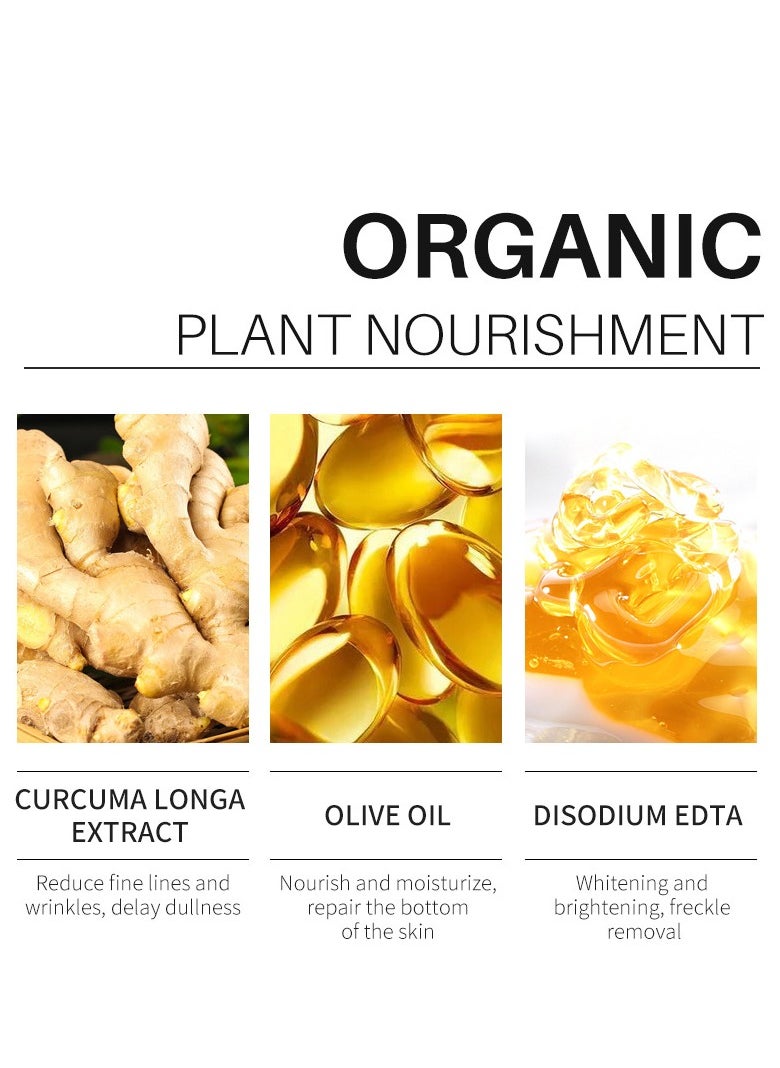 Turmeric Clay Mask,With Vitamin C& Aloe,Skin Looks Visibly Brightened,Brightens Skin,Removes Acne, Whitening, Lightening Spots 50g