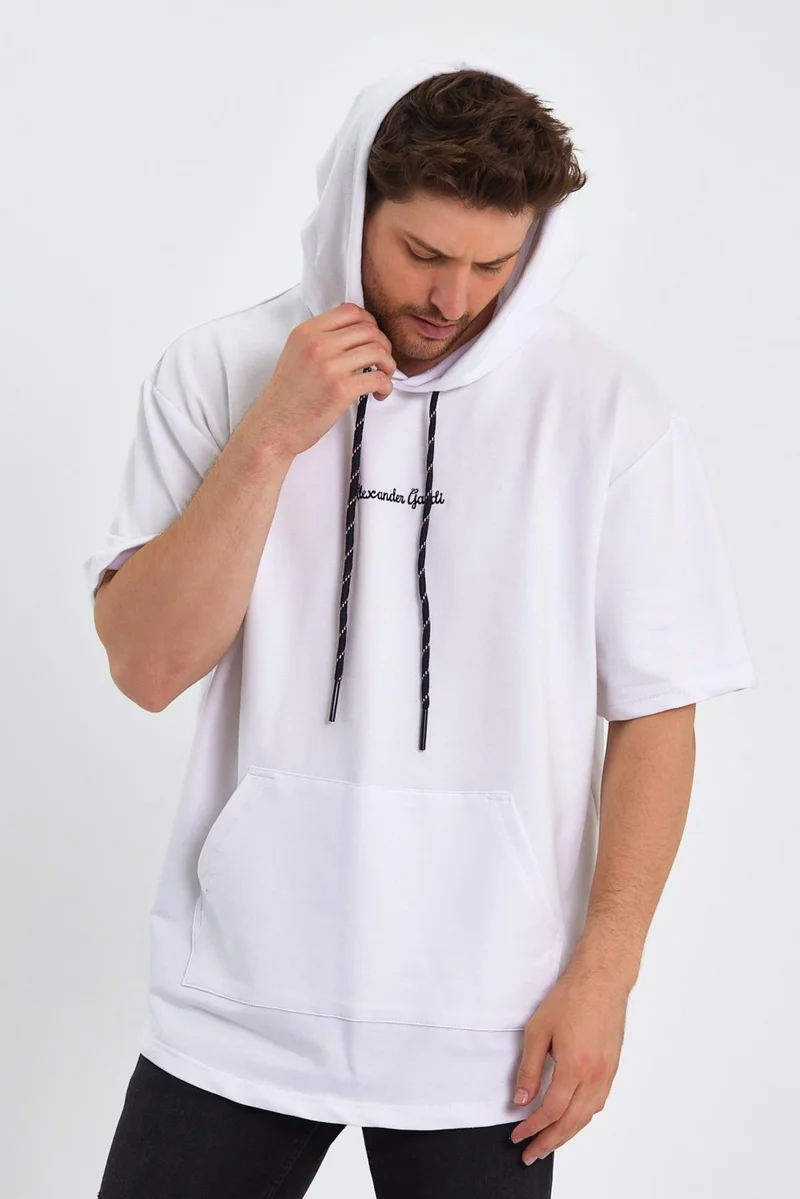 الكسندر جاردي Oversized Hooded T-Shirt (UN-0098)