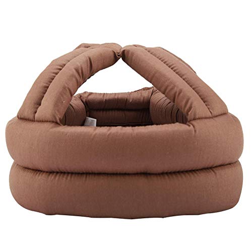 TOPINCN Elder Head Safety Helmet, Thick Soft Hollow Out Full Head Protective Hat Old Man Anti Collision Fall Prevention Helmet with Lace Head Protection for Old Man Surgery Recovery Head Injury(Khaki) - Image 1