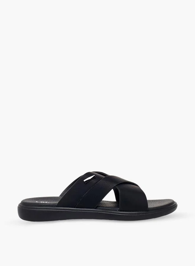 LBL By Shoexpress BLACK Men Criss-Cross Comfort Sandals for Men | Best Price UAE