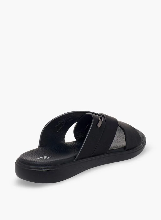 LBL By Shoexpress BLACK Men Criss-Cross Comfort Sandals for Men | Best Price UAE