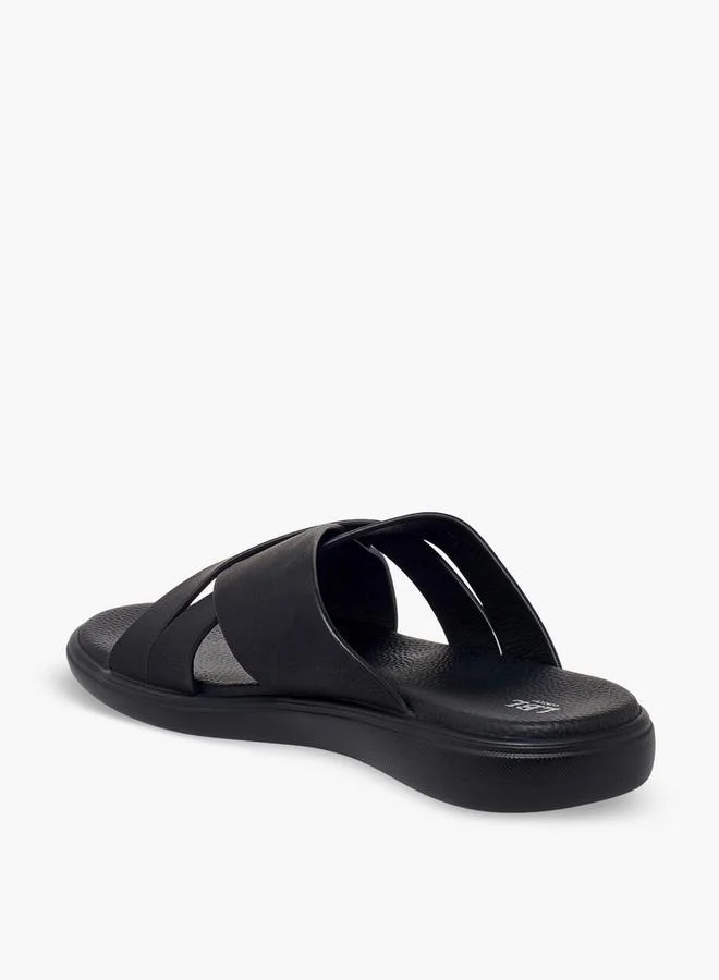 LBL By Shoexpress BLACK Men Criss-Cross Comfort Sandals for Men | Best Price UAE