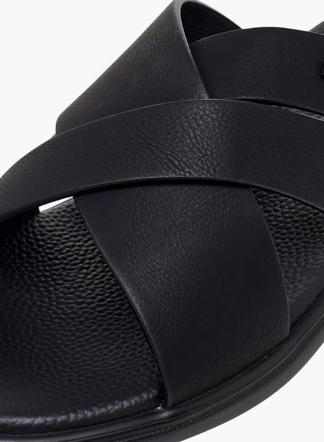 LBL By Shoexpress BLACK Men Criss-Cross Comfort Sandals for Men | Best Price UAE