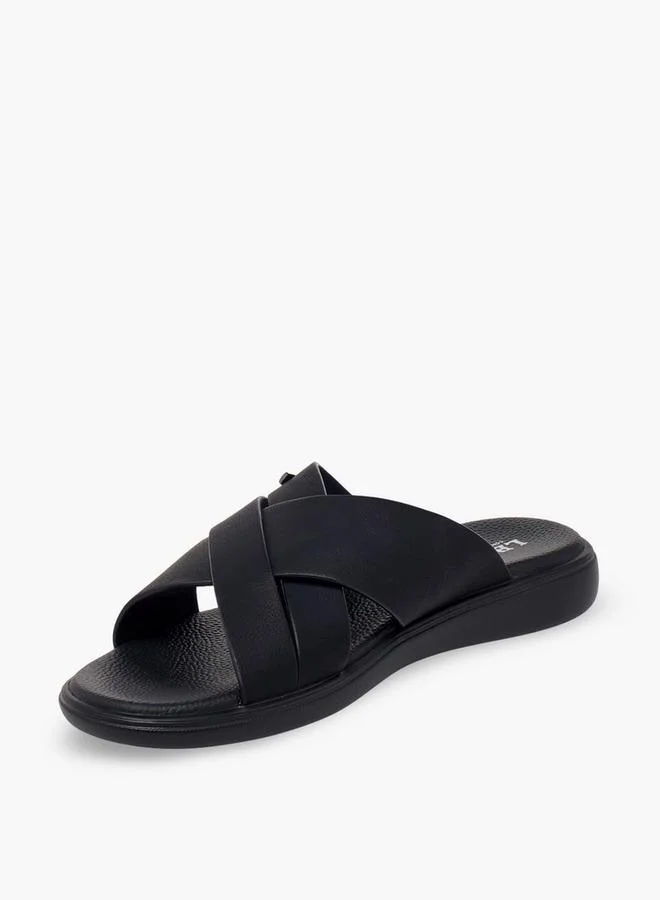 LBL By Shoexpress BLACK Men Criss-Cross Comfort Sandals for Men | Best Price UAE
