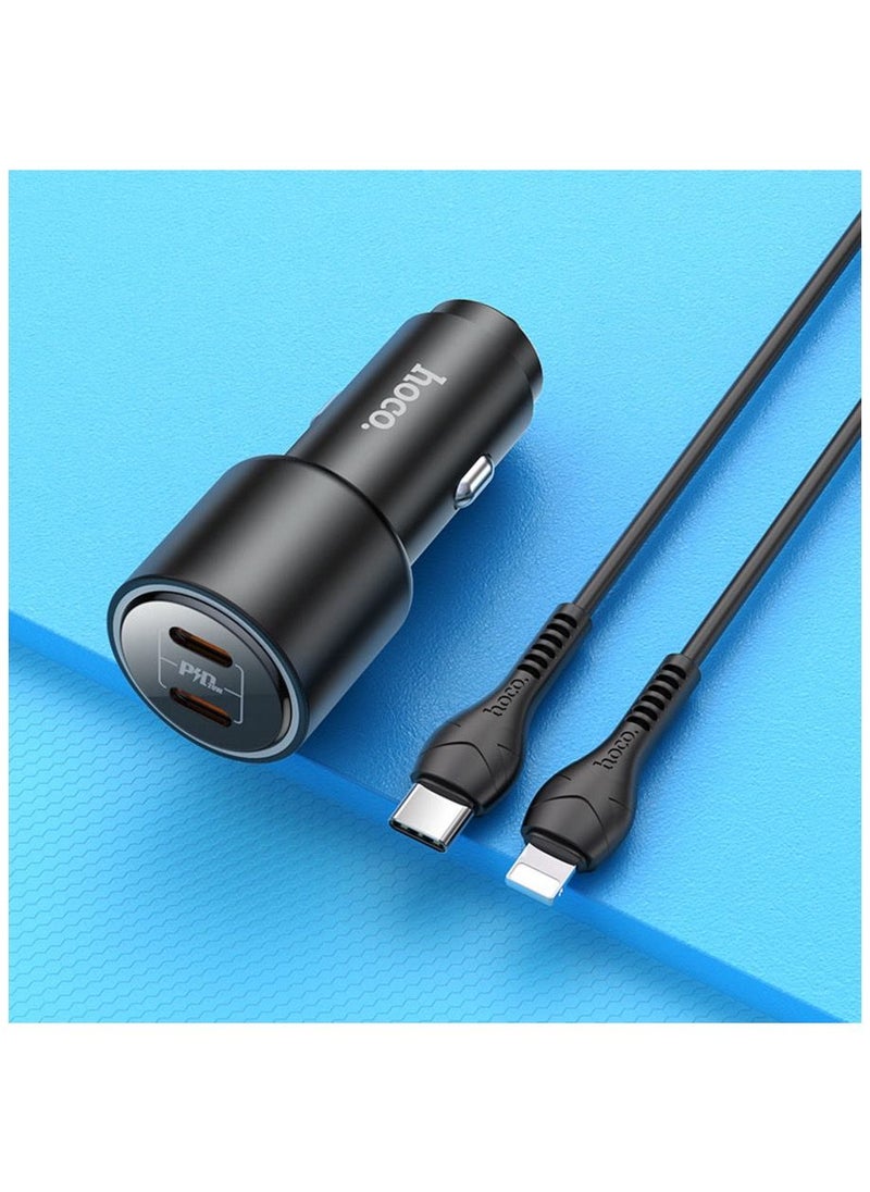 Hoco HOCO NZ3 Clear way 40W dual port PD car charger set(Type-C to iP)  - Image 4