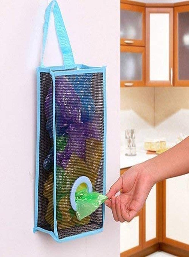 ATOOZED Plastic Bag Holder, Dispenser Hanging Storage Mesh Garbage Big Trash Organizer Recycling Grocery Shopping Pocket Hanging Containers for Kitchen 1 PCS - Image 1