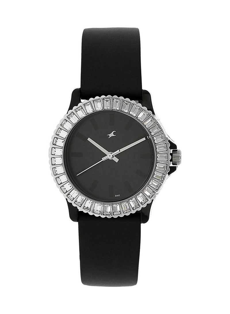 fastrack Women's Water Resistant Black Dial Analog Watch 9827PP02  - Image 2