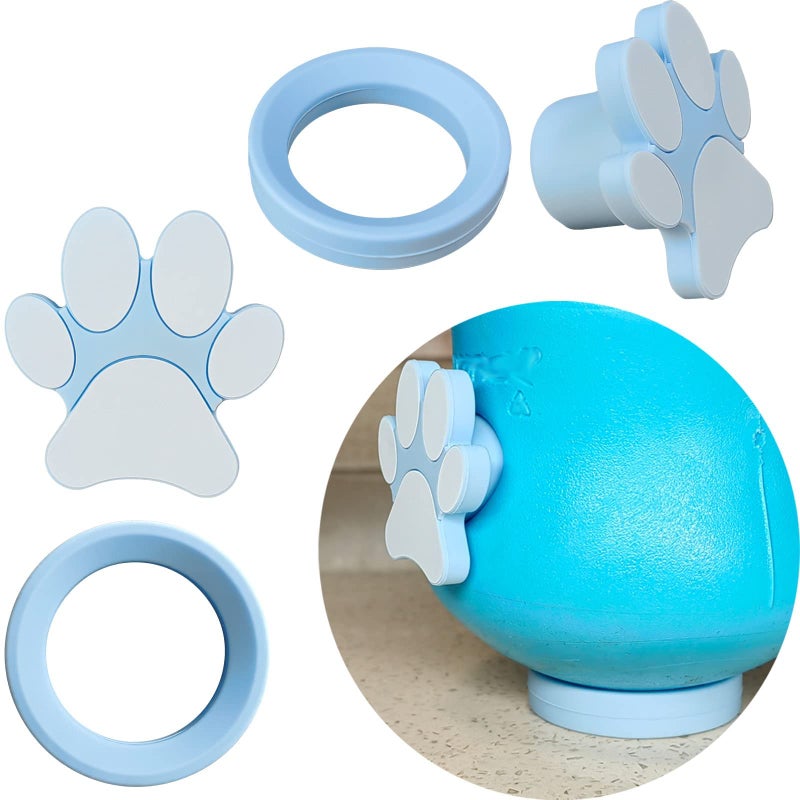 HomDsg Silicone Plug and Stand for Dog Treat Toy (Size: L & XL), Includes Paw Stopper and Round Holder Only, 2 Pack - Image 1