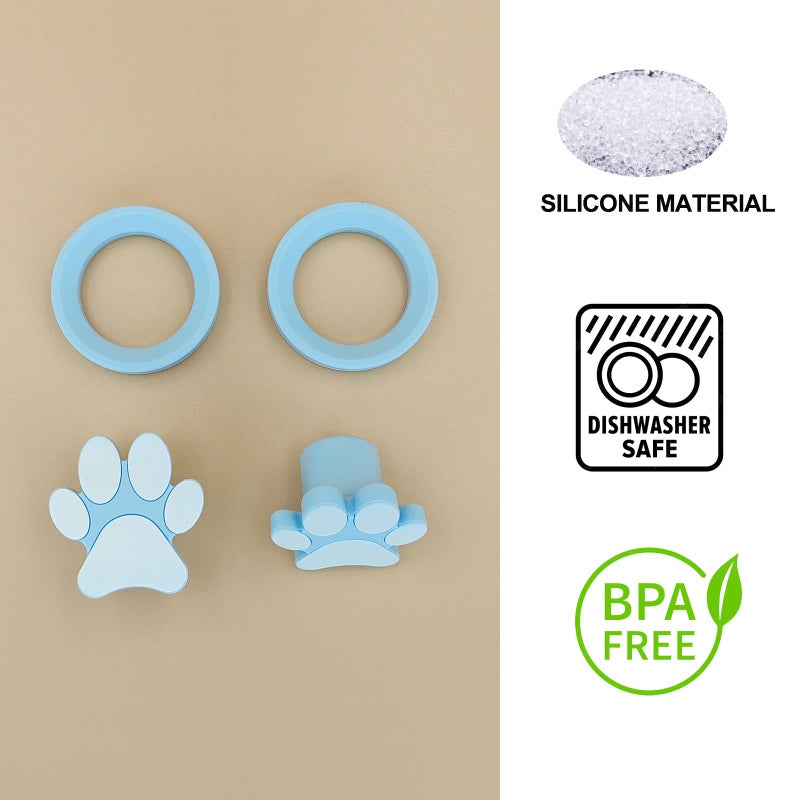 HomDsg Silicone Plug and Stand for Dog Treat Toy (Size: L & XL), Includes Paw Stopper and Round Holder Only, 2 Pack - Image 3