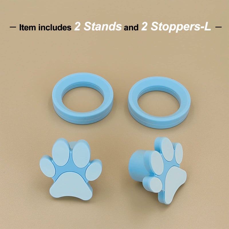 HomDsg Silicone Plug and Stand for Dog Treat Toy (Size: L & XL), Includes Paw Stopper and Round Holder Only, 2 Pack - Image 4