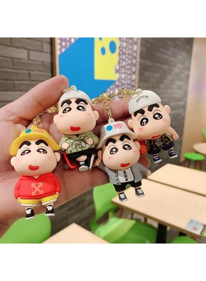 ZEPOLI - Cute Cartoon 3D Silicone High -Quality PVC Material Keychain, Suitable for Boys and Girls - Pack of 1. (SINCHAIN RED YELLOW) - Image 2