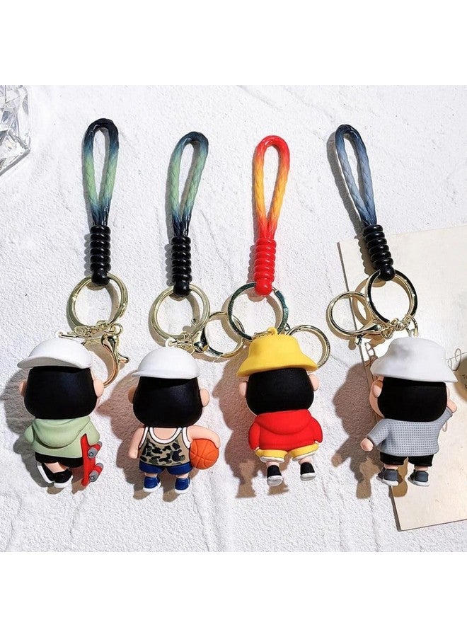 ZEPOLI - Cute Cartoon 3D Silicone High -Quality PVC Material Keychain, Suitable for Boys and Girls - Pack of 1. (SINCHAIN RED YELLOW) - Image 3