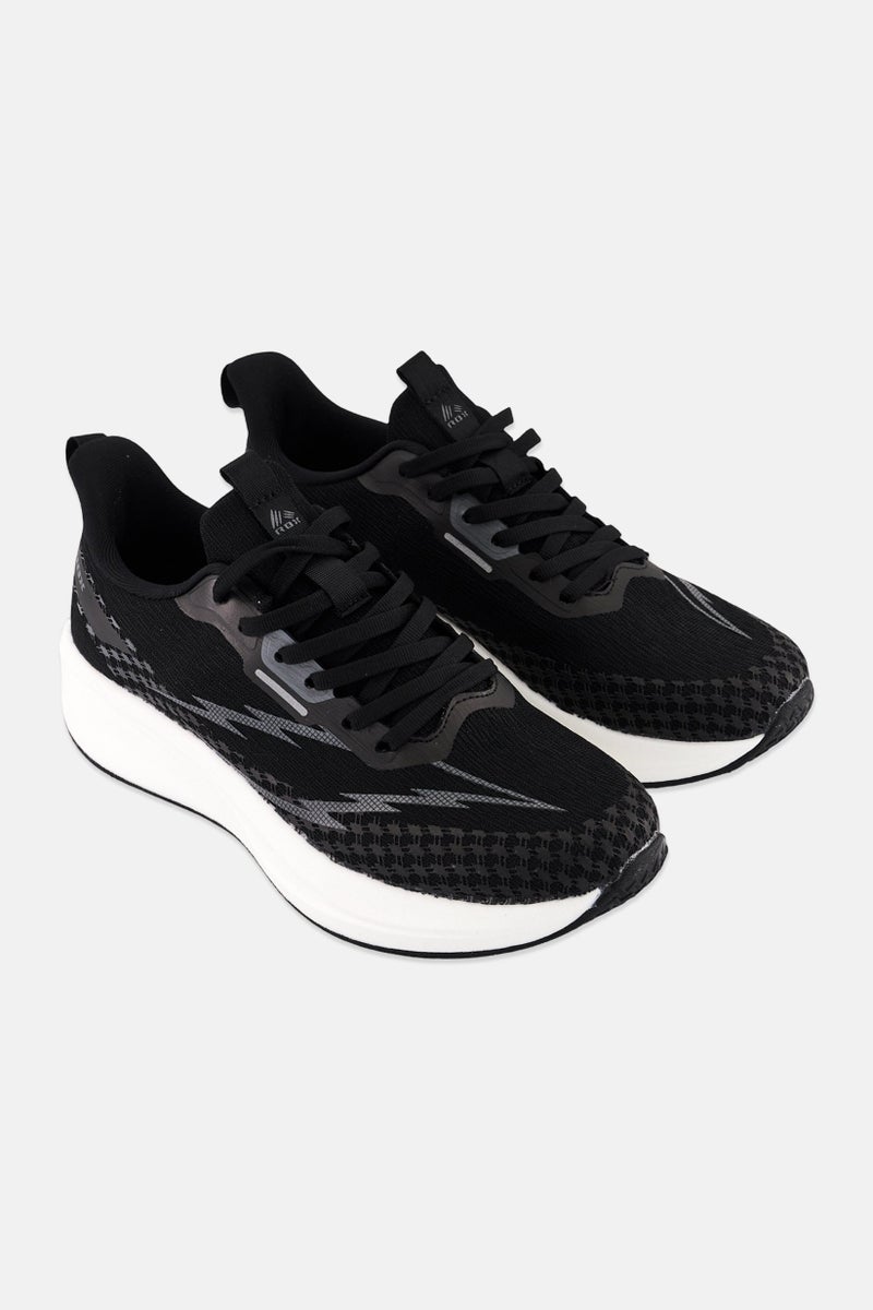 RBX Women Mesh Lace Up Running Shoes, Black  - Image 1