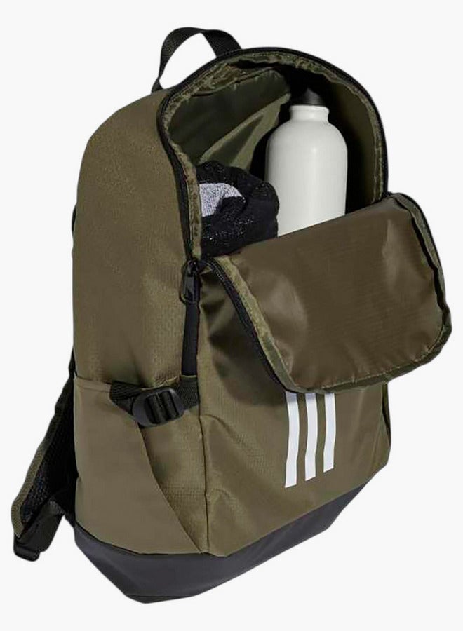 Adidas حقيبة ظهر مدرسية بطباعة شعار مع أحزمة قابلة للتعديل وإغلاق بسحاب - 16x30x46 سم - Image 3