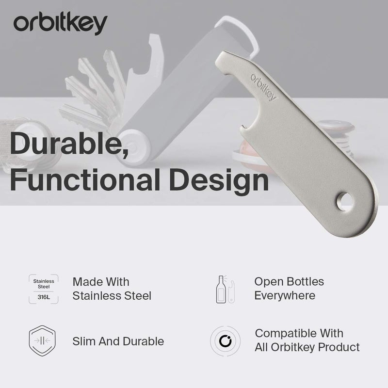 Orbitkey Bottle Opener for Key Organizer or Key Ring | Slim Profile Design, Easy to Take with You, Opens Bottles Everywhere | Compatible with Orbitkey Key Organizer & Key Ring - Image 3