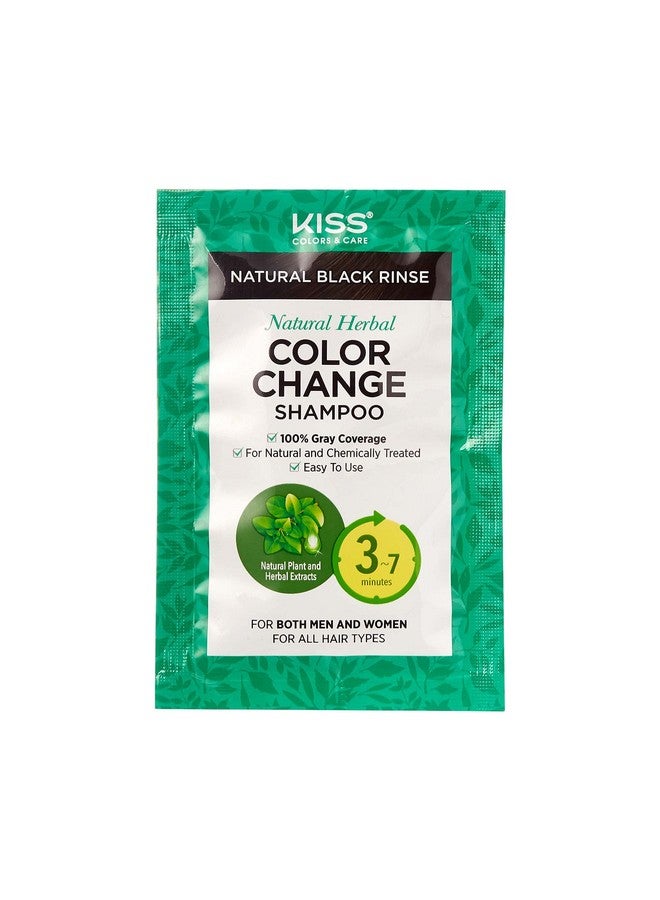 Red by Kiss KISS Quick Cover Natural Herbal Color Change Shampoo 3 Pouches (3 PACK, Natural Black) - Image 3
