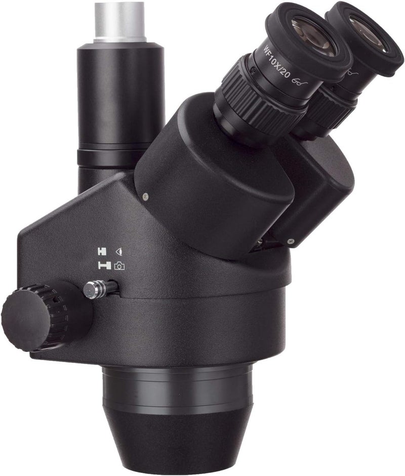 AmScope AmScope 7X45X Trinocular Zoom Stereo Microscope Head with Black Finish  - Image 2